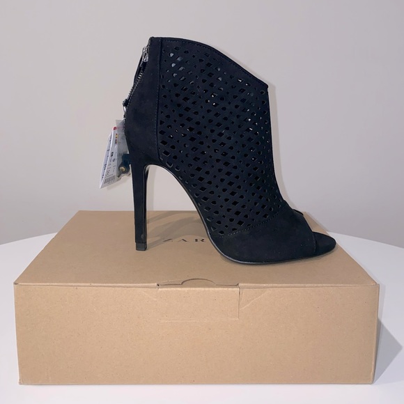 Zara Peep Toe Mesh Heels - Picture 7 of 7